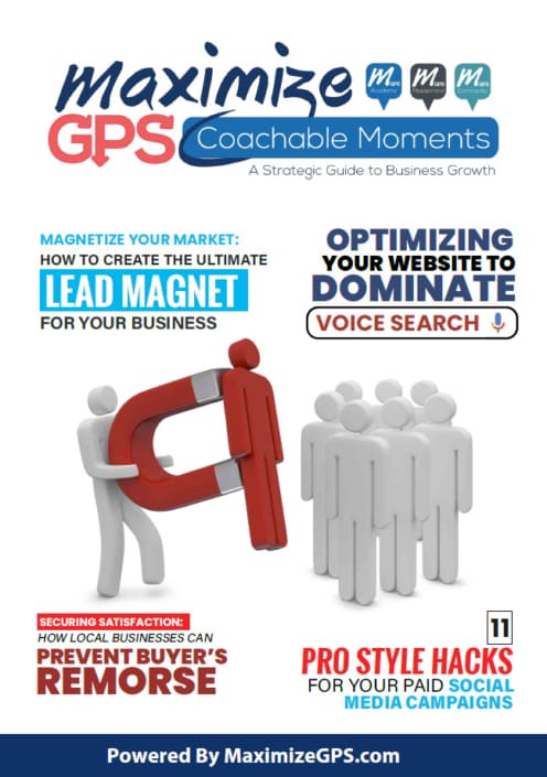 Lead magnet and web design Maximize GPS magazine